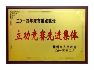 2014年度市重點(diǎn)建設(shè)立功競賽先進(jìn)集體